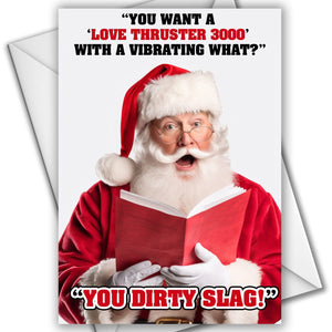 Santa Love Thruster 3000 "Dirty Slag" - Christmas Card Card Level Thirty3 