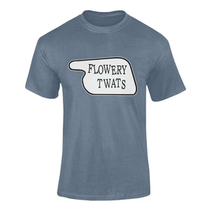 Flowery Twats - T-Shirt T- Shirt Level Thirty 3 S Indigo Blue 