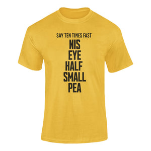 Nis, Eye, Half, Small, Pea - T-Shirt T- Shirt Level Thirty 3 S Yellow 