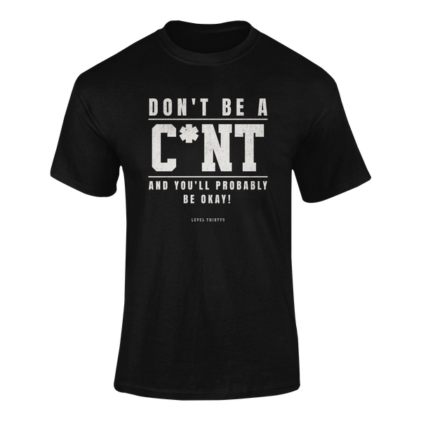 Don't Be A Cunt And You'll Probably Be Ok - T-Shirt